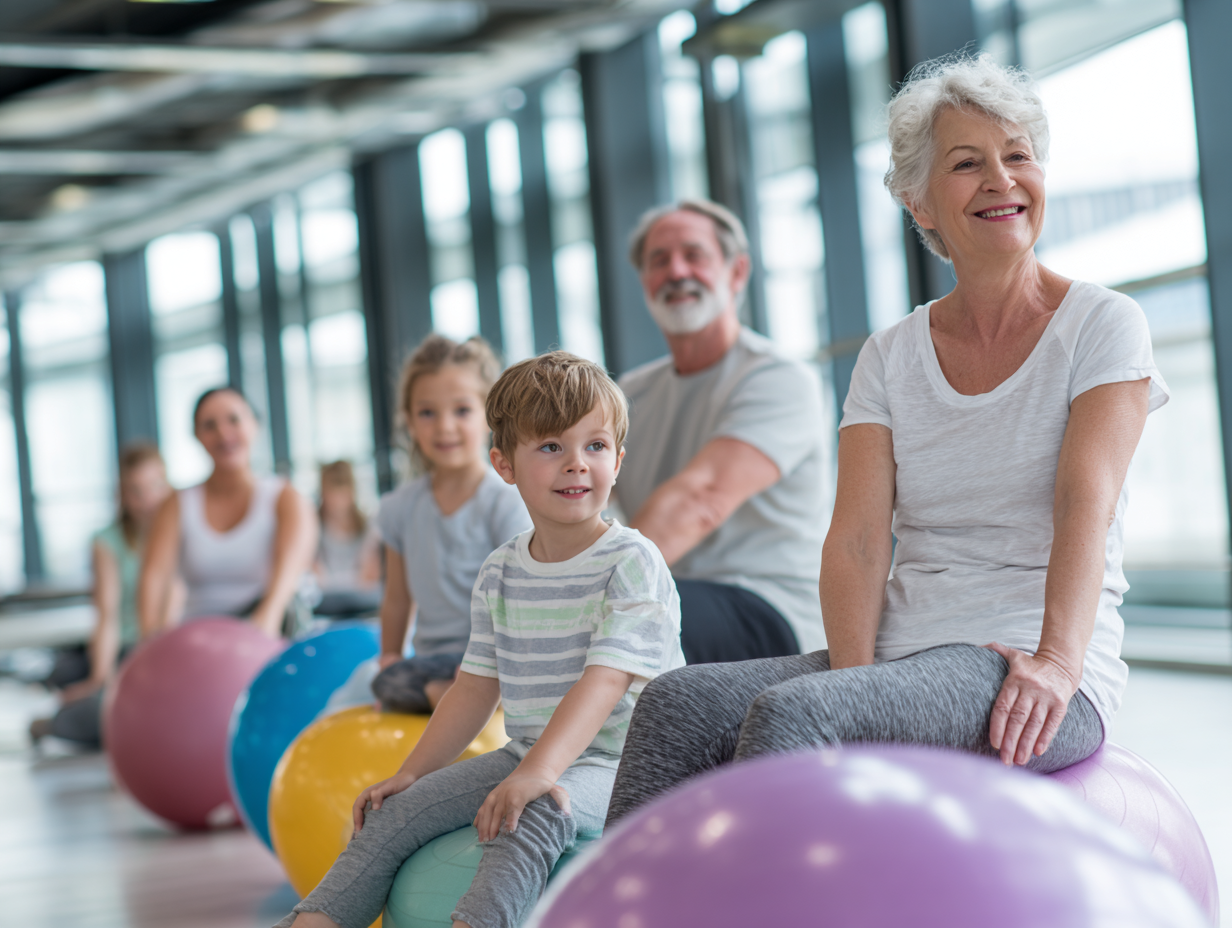 Активні люди займаються фітнесом